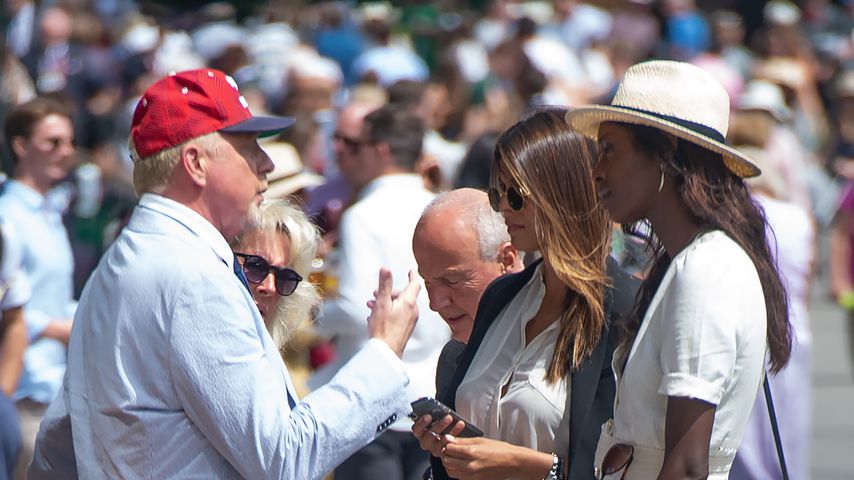 Boris Becker und Layla Powell bei den Tennis-Meisterschaften in Wimbledon 2019
