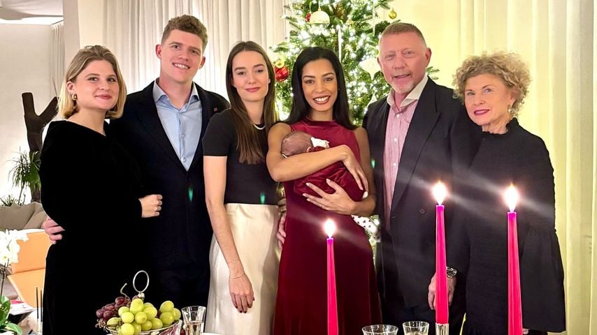 Boris Becker und Lilian de Carvalho Monteiro mit ihrer Tochter und Familie