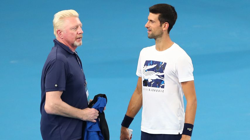 Boris Becker und Novak Djokovic, 2020