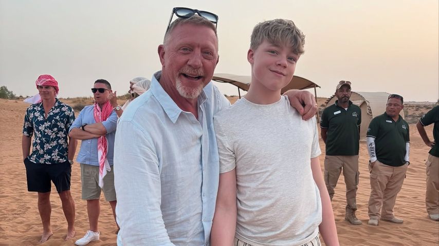 Boris Becker mit seinem Sohn Amadeus, April 2025