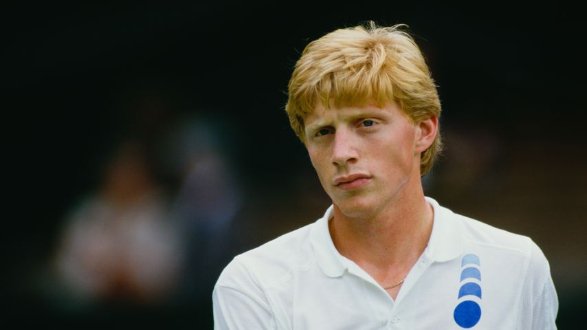 Boris Becker während eines Match in Wimbledon 1987