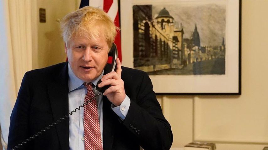 Boris Johnson im Telefonat mit der Queen, März 2020