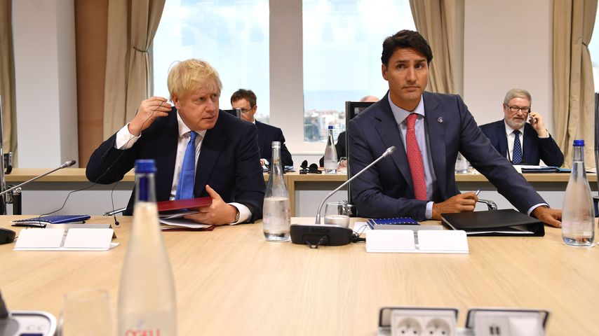 Boris Johnson und Justin Trudeau beim G7-Gipfel in Frankreich