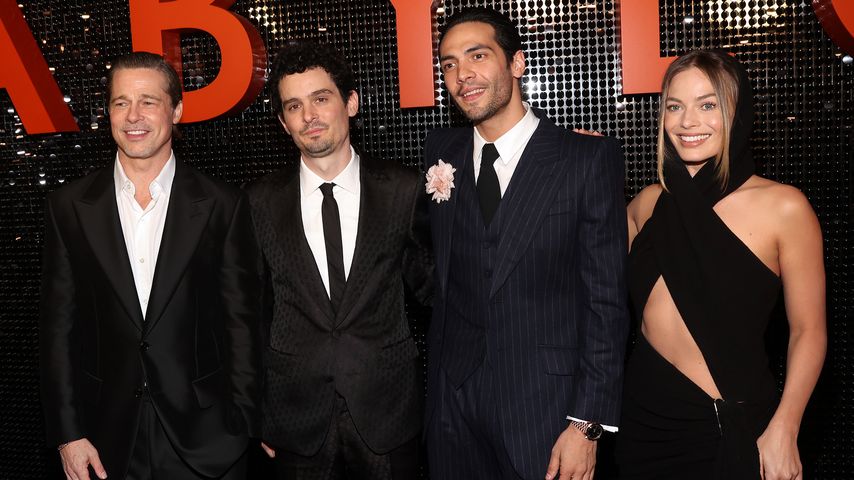 Brad Pitt, Damien Chazelle, Diego Calva und Margot Robbie – der Cast von "Babylon"