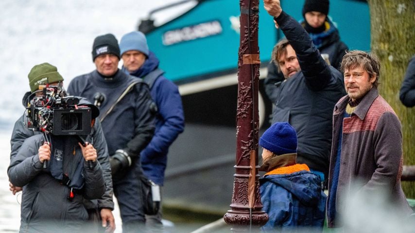 Brad Pitt dreht in Amsterdam Szenen für den Hollywoodfilm "The Riders"