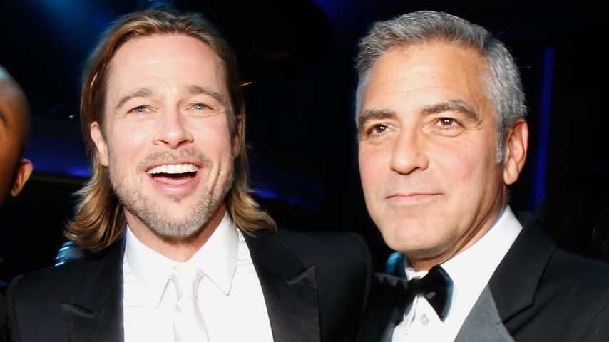 Brad Pitt und George Clooney, Januar 2012
