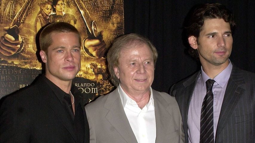 Brad Pitt, Wolfgang Petersen und Eric Bana, "Troja"-Premiere