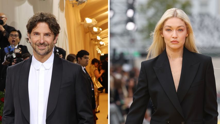 Collage: Bradley Cooper und Gigi Hadid