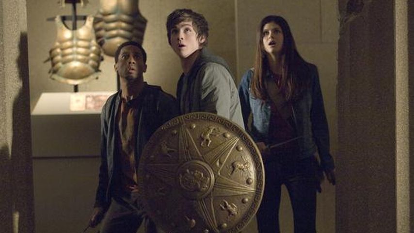 Brandon T. Jackson, Logan Lerman und Alexandra Daddario in "Percy Jackson – Diebe im Olymp", 2010