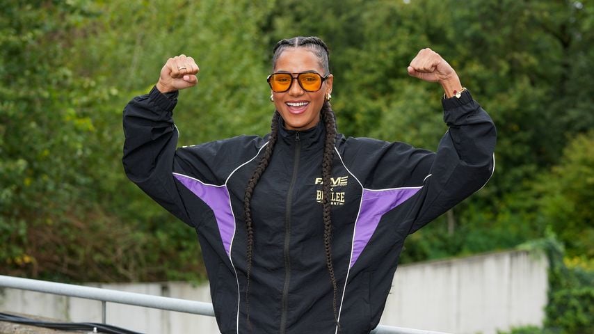 Brenda Brinkmann bei der Pressekonferenz zu Fame Fighting – Promiboxen 2026 im Atlantic Hotel Essen
