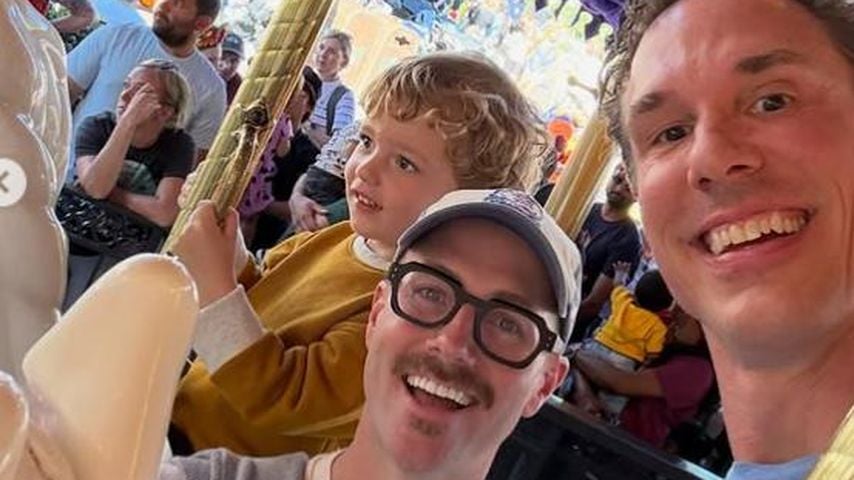 Bret Hanna-Shuford mit seinem Ehemann Stephen mit ihrem Sohn