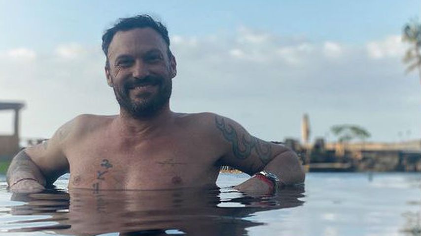 Schauspieler Brian Austin Green im Pool, Januar 2021