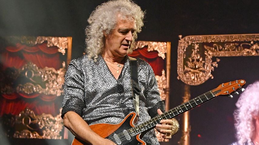 Brian May bei einem Konzert im Madison Square Garden in NYC im August 2019