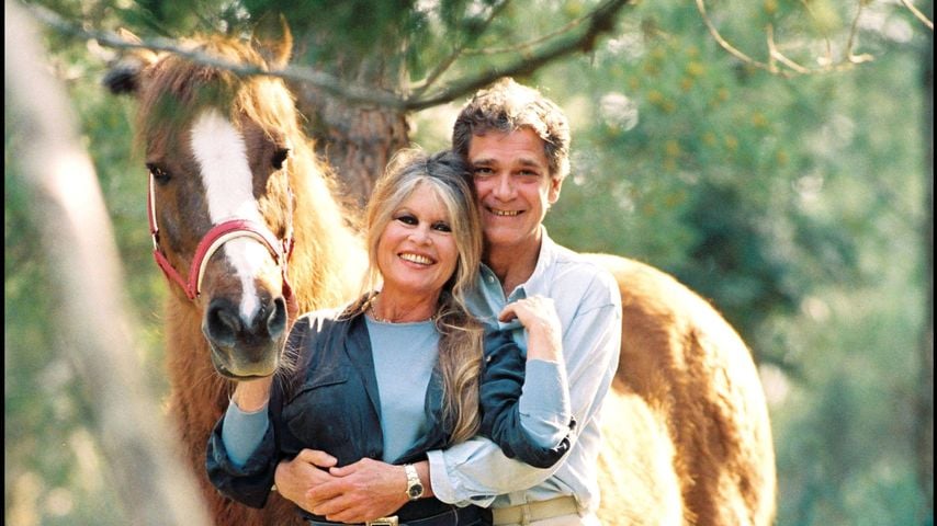 Brigitte Bardot mit ihrem Mann Bernard D'Ormale in Saint-Tropez