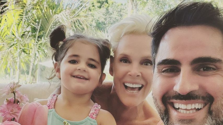 Brigitte Nielsen mit ihrer Tochter Frida und ihrem Mann Mattia Dessi