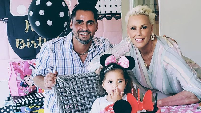 Brigitte Nielsen mit ihrem Mann Mattia und ihrer Tochter