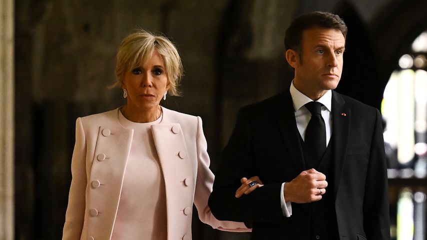 Brigitte und Emmanuel Macron bei der Krönung von König Charles