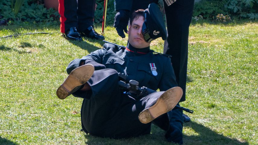 Britischer Soldat bei Prinz Philips Beisetzung im April 2021