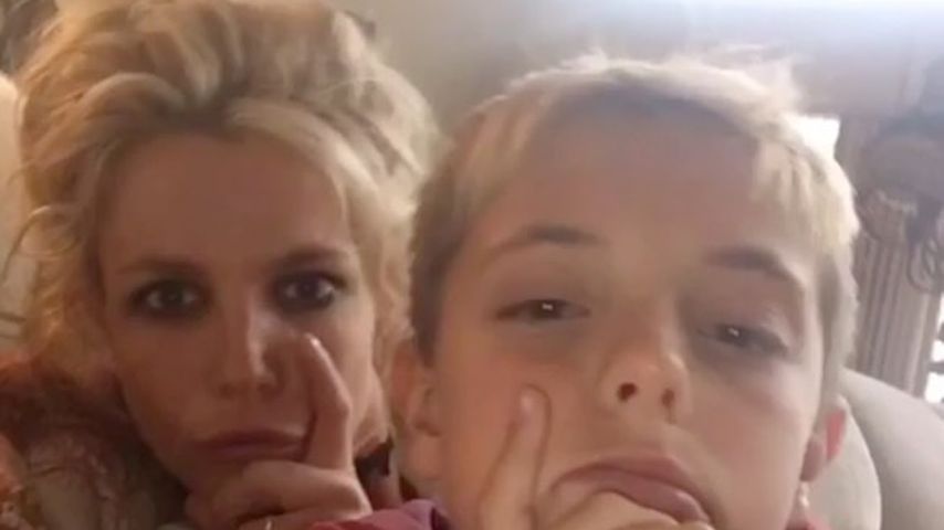 Britney Spears mit einem ihrer Söhne