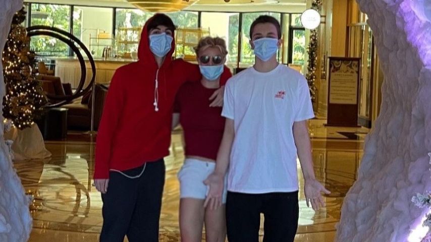 Britney Spears mit ihren Söhnen Preston und James