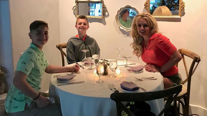 Britney Spears mit ihren Söhnen Sean Preston und Jayden