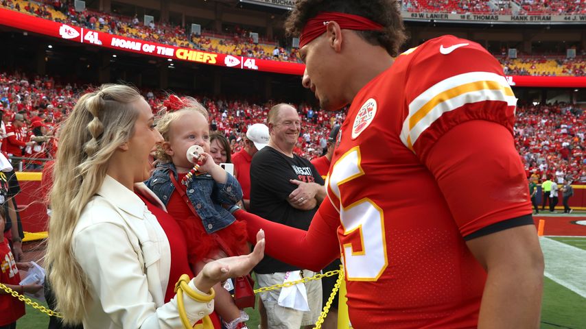 Brittany und Patrick Mahomes mit ihrer Tochter, September 2022