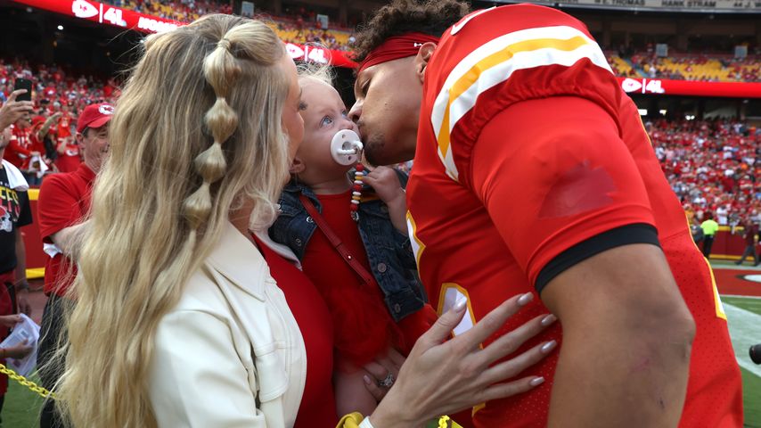 Brittany und Patrick Mahomes mit ihrer Tochter Sterling