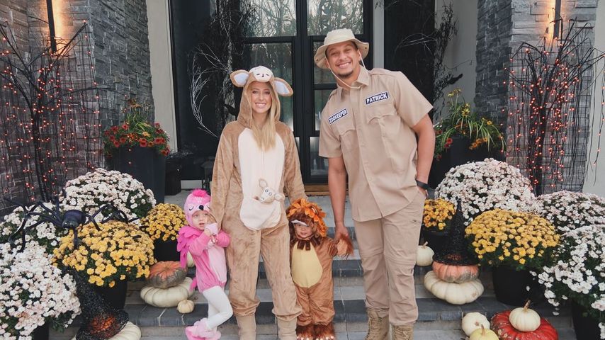 Brittany und Patrick Mahomes mit ihren Kindern Bronze und Sterling, Halloween 2024