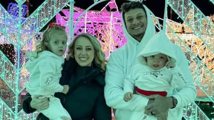 Brittany und Patrick Mahomes mit ihren Kids Sterling Skye und Patrick "Bronze" Lavon, Dezember 2024