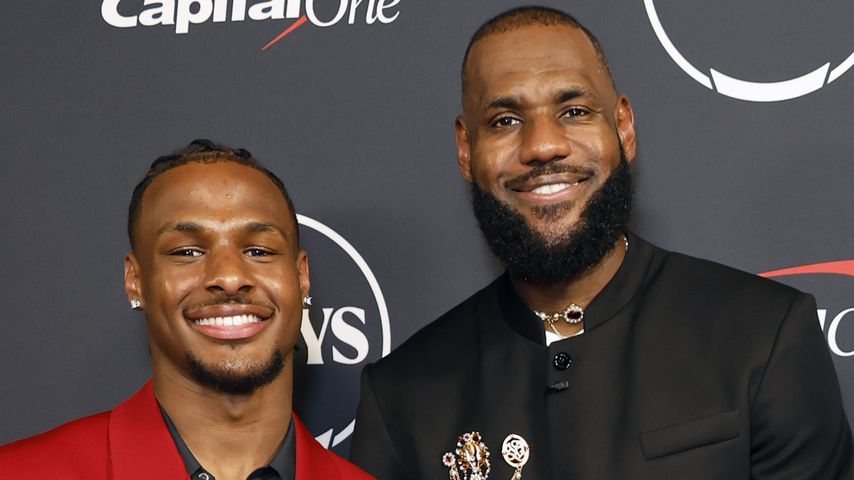 Bronny und LeBron James im Juli 2023