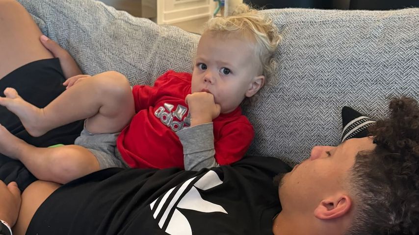 Bronze Mahomes und sein Papa Patrick Mahomes, September 2024