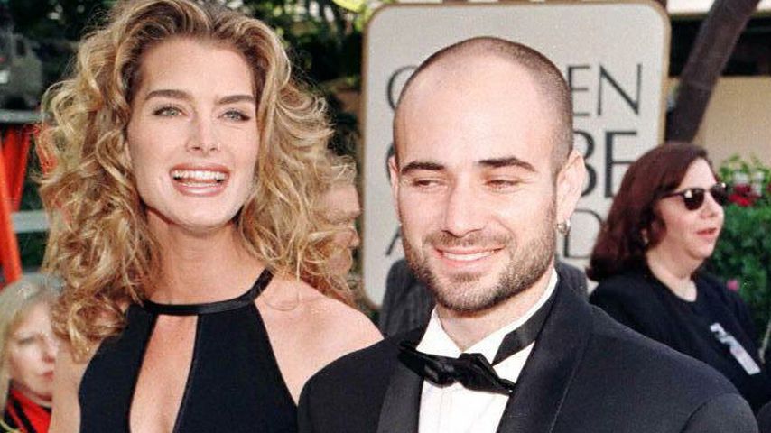 Brooke Shields und Andre Agassi bei den Golden Globes 1997