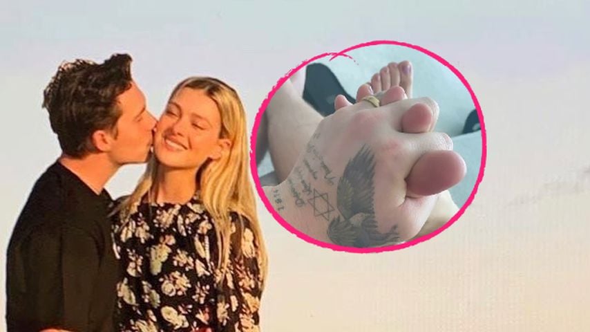 Fetisch? Hier umklammert Brooklyn Beckham Nicola Peltz' Fuß