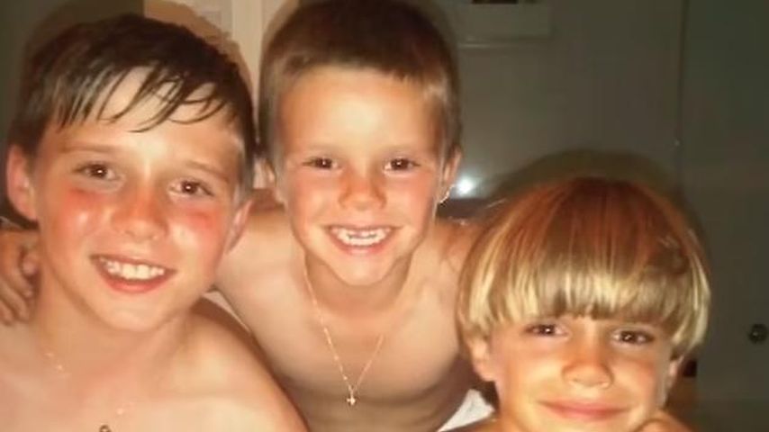 Brooklyn, Cruz und Romeo Beckham in jungen Jahren