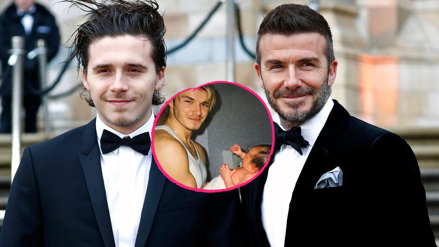 Intime Kinderfotos: Brooklyn gratuliert Papa David Beckham