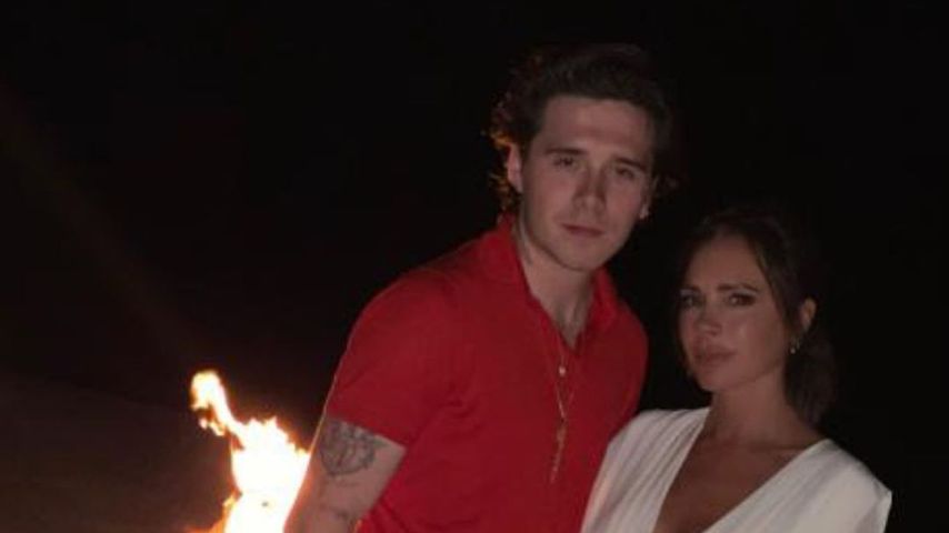 Brooklyn und Victoria Beckham