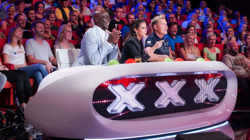 Bruce Darnell, Sarah Lombardi und Dieter Bohlen am "Supertalent"-Jurytisch