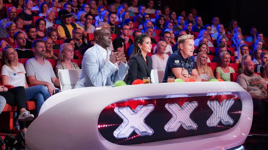 Bruce Darnell, Sarah Lombardi und Dieter Bohlen bei "Das Supertalent"