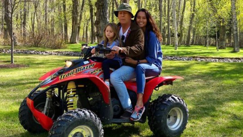 Bruce Willis mit seiner Tochter Evelyn und seiner Frau Emma im Mai 2020