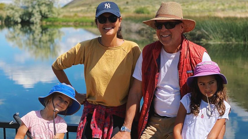Bruce Willis mit seiner Frau Emma und den beiden Töchtern, Juni 2020