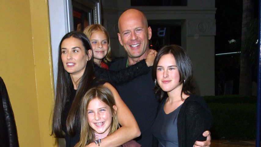 Bruce Willis mit Demi Moore und den Kids