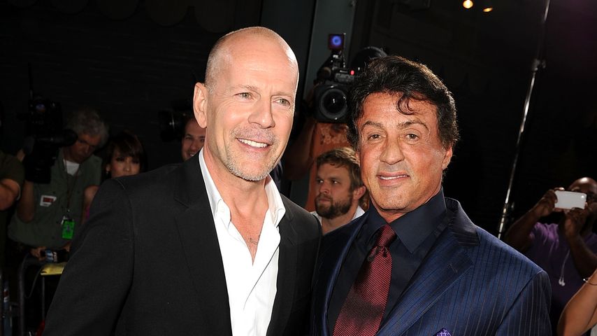 Bruce Willis und Sylvester Stallone im Oktober 2010