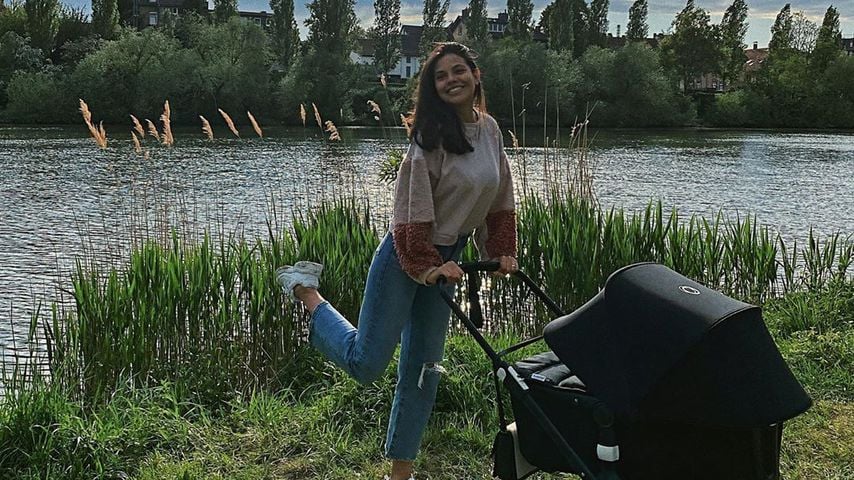 Bruna Rodrigues mit ihrer Tochter Violetta