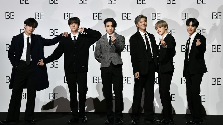 BTS bei einer Pressekonferenz in Seoul, Südkorea