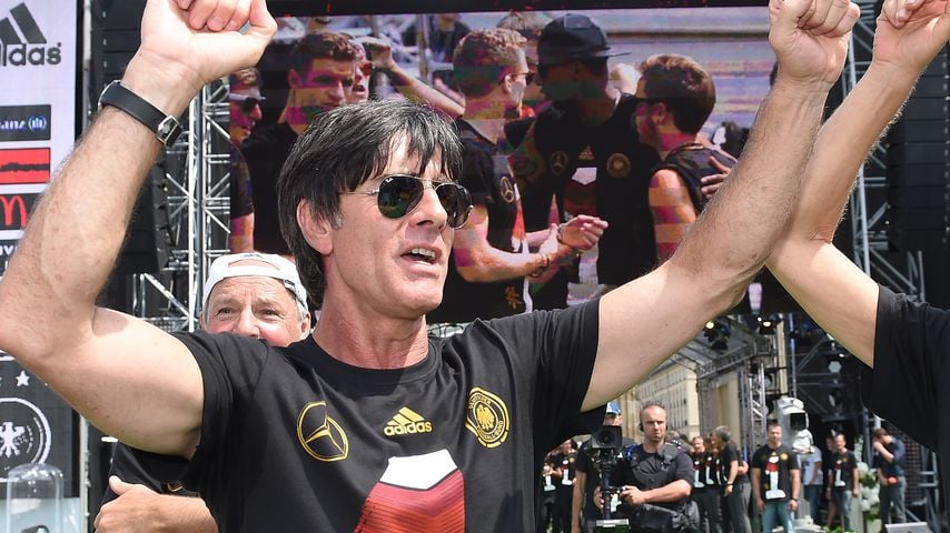 Bundestrainer Jogi Löw bei der Siegesfeier zur WM 2014