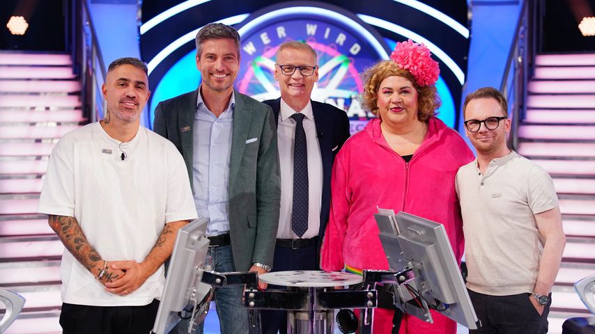 Bushido, Ingo Zamperoni, Günther Jauch, Cindy aus Marzahn und Ralf Schmitz bei "Wer wird Millionär?"