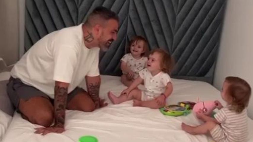 Rapper Bushido mit seinen Töchtern