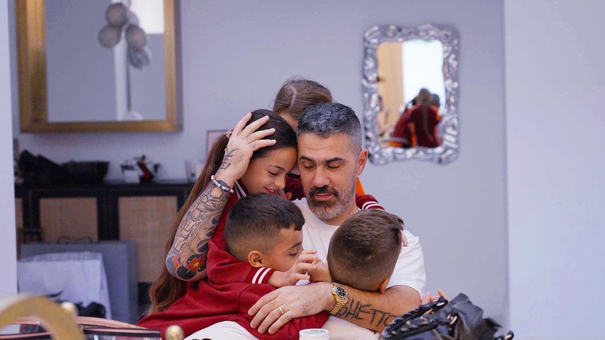 Bushido mit seinen Kindern Laila, Issa, Djibrail und Aaliyah