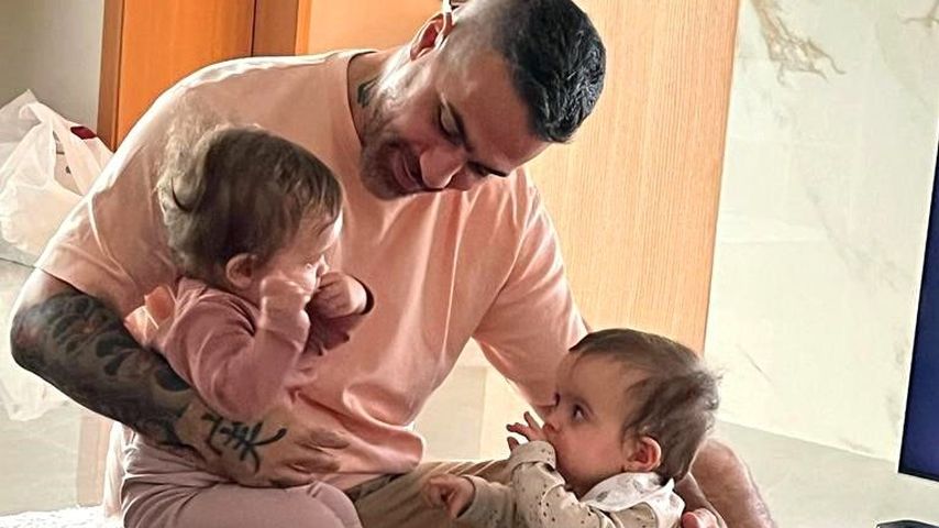 Rapper Bushido mit seinen Töchtern