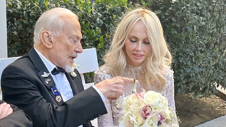 Buzz Aldrin und Anca Faur bei ihrer Hochzeit